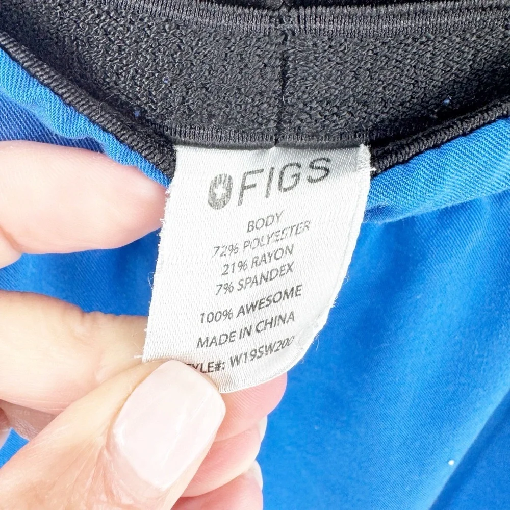 ✅ Figs Blue Cargo Pants with Elastic Cuffs‎ Zamora Jogger Scrub Pants SMALL